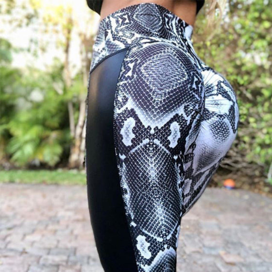 Snake skins hip slim yoga pants