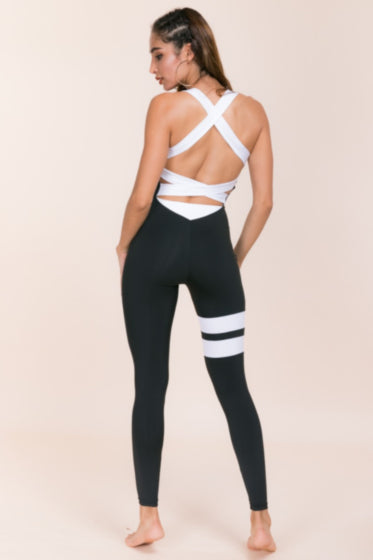 Slim open back jumpsuit